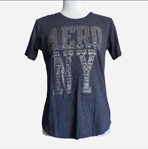 Aeropostale AERO NY short-sleeve gray graphic t-shirt Size S/P